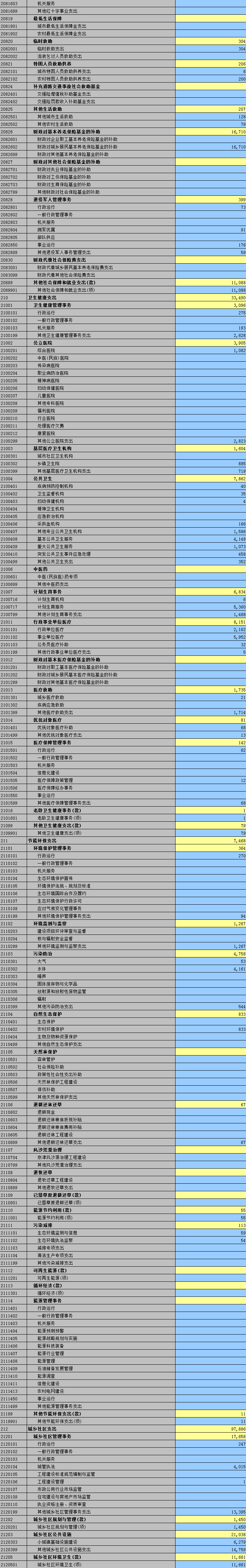 2020年度海城市一般公共预算支出决算功能分类录入表