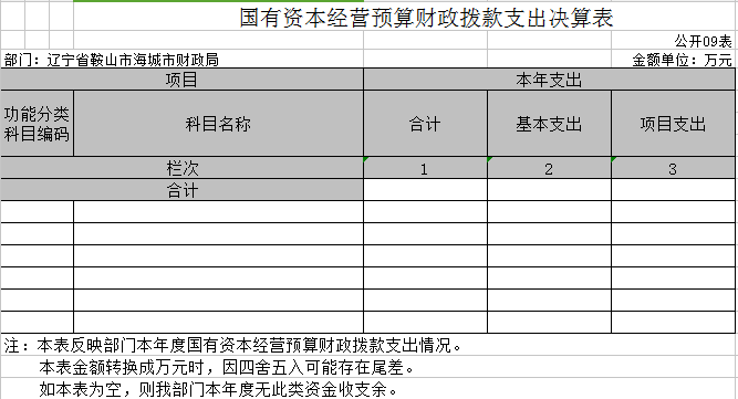 海城市财政局2020年度部门决算公开表