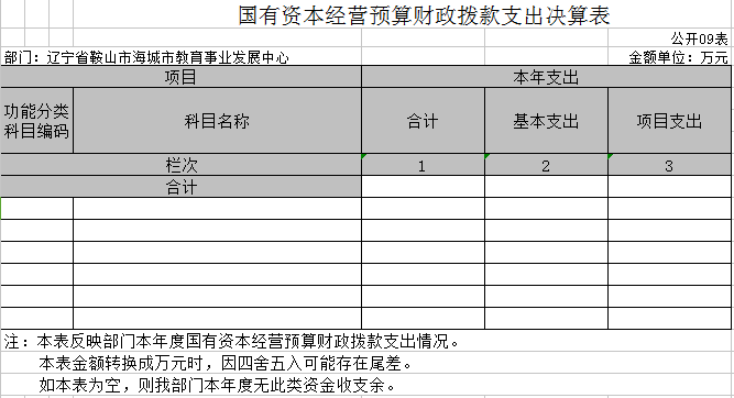 辽宁省鞍山市海城市教育事业发展中心2020年决算公开表