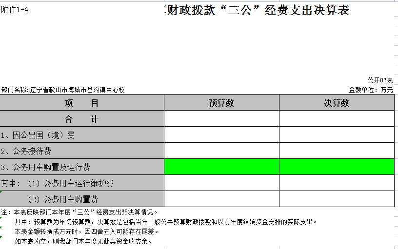 辽宁省鞍山市海城市岔沟镇中心校2021年决算公开表