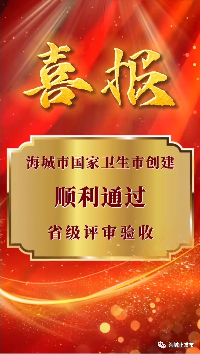 喜报!海城市国家卫生市创建顺利通过省级评审验收