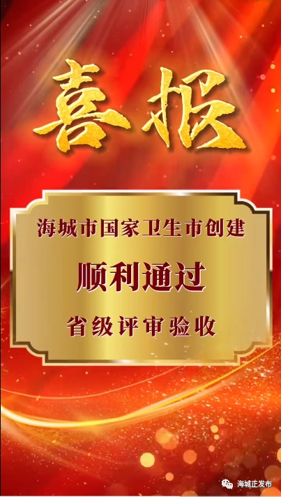 喜报！海城市国家卫生市创建顺利通过省级评审验收