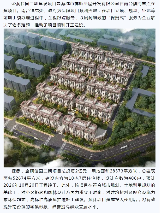 【冲刺四季度】拉满项目建设“进度条”！南台镇金润佳园项目二期施工火热进行