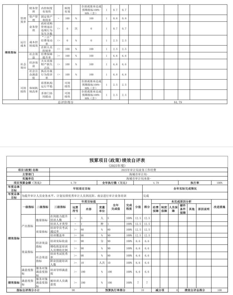 辽宁省鞍山市海城市审计局 2025年度公开报告