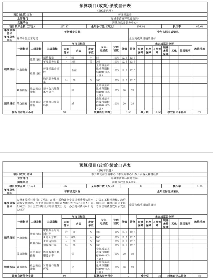 辽宁省鞍山市海城市数据局 2025年度公开报告