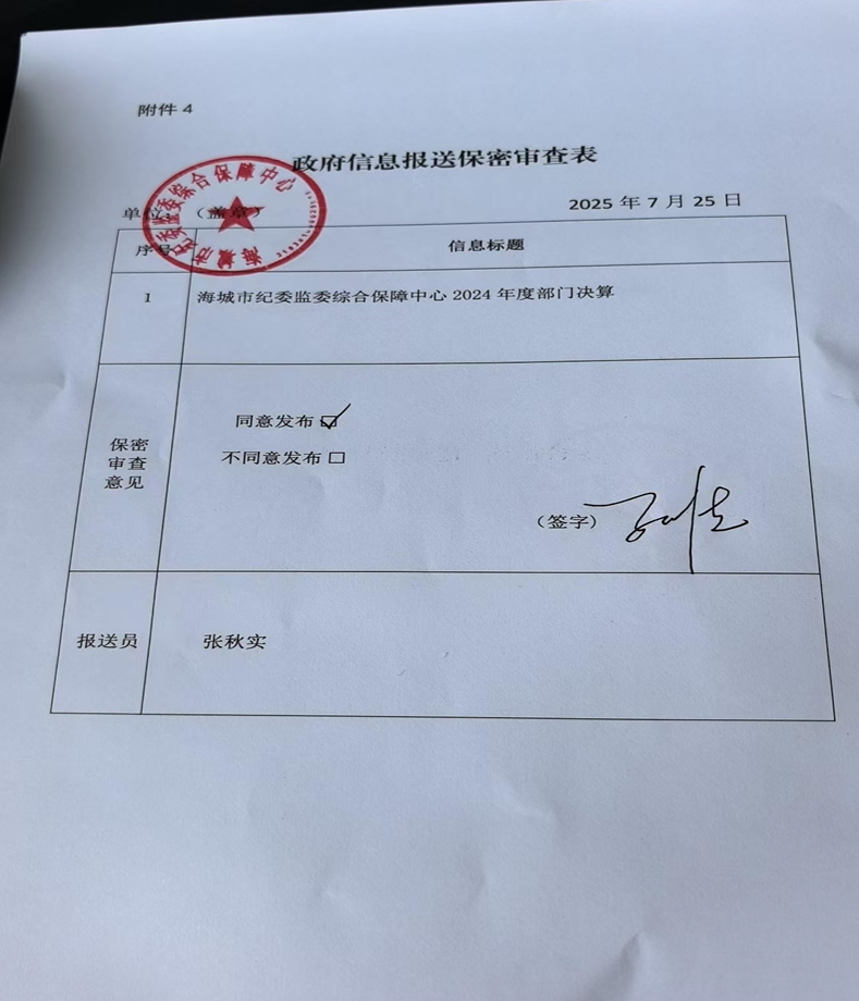 辽宁省鞍山市海城市纪委监委综合保障中心 2024年度部门决算