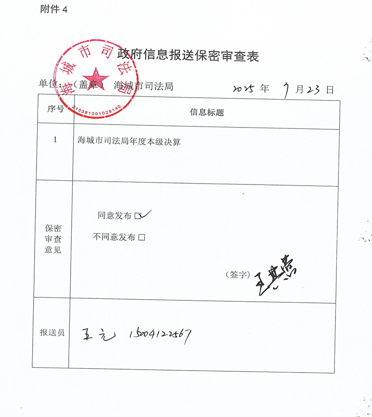 辽宁省鞍山市海城市司法局（本级） 2024年度部门决算