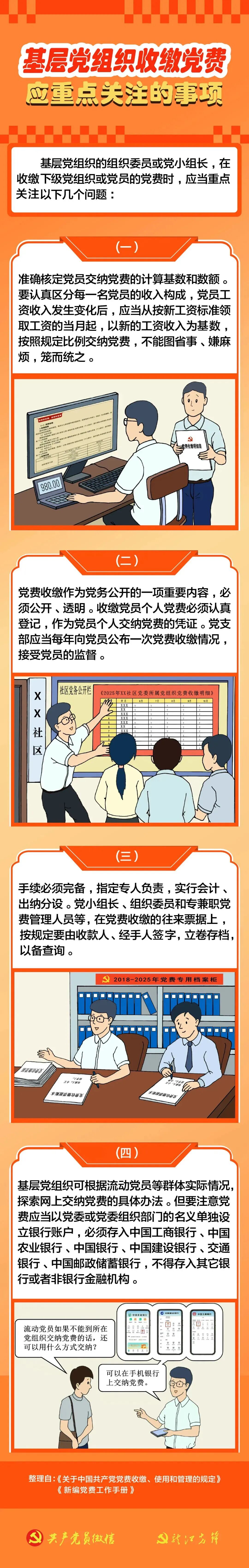 基层党组织收缴党费重点注意事项